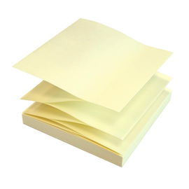 Haftnotizen 75x75mm gelb Z-Faltung Papier BestStandard (ST=100 BLATT) Produktbild