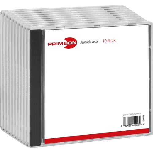 CD-Box Slimline schwarz Primeon 2761401 (PACK=10 STÜCK) Produktbild Front View L