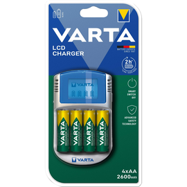 Batterie-Ladegerät LCD Charger inkl. 4 Akkus Mignon AA Varta 57070 Produktbild