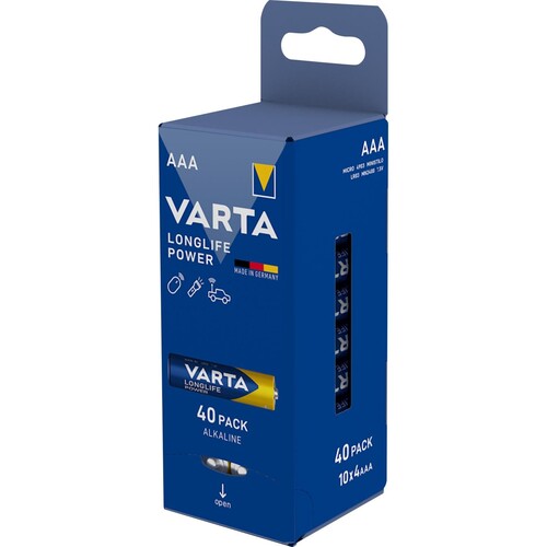 Batterien Longlife Power Micro AAA 1,5V 1200mAh Varta 4903 (PACK=40 STÜCK) Produktbild Front View L