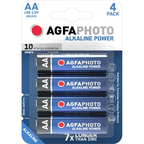 Batterien Platinum Mignon AA 1,5V AgfaPhoto LR06 (PACK=4 STÜCK) Produktbild Front View L
