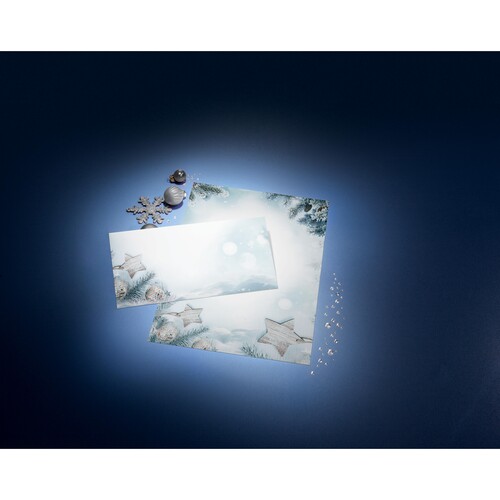 Weihnachts-Briefumschläge DIN lang 90g Snow Star Sigel gummiert DU312 (PACK=25 STÜCK) Produktbild Additional View 2 L