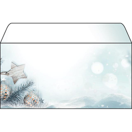 Weihnachts-Briefumschläge DIN lang 90g Snow Star Sigel gummiert DU312 (PACK=25 STÜCK) Produktbild