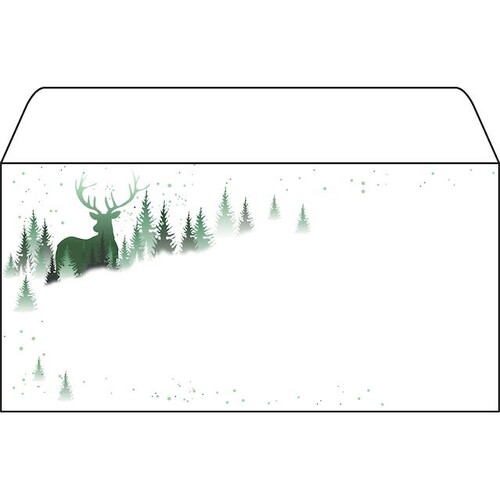 Weihnachts-Briefumschläge DIN lang 90g Christmas Forest Sigel gummiert DU284 (PACK=25 STÜCK) Produktbild