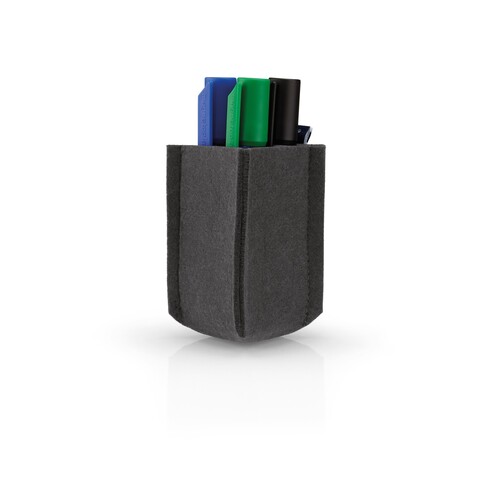 Stiftehalter Tray SMALL 6x10x6cm magnethaftend rPET-Filz grau Magnetoplan 1227601 Produktbild Additional View 1 L