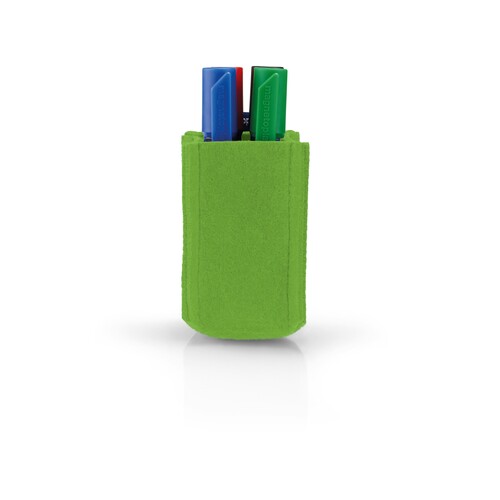 Stiftehalter Tray SMALL 6x10x6cm magnethaftend rPET-Filz grün Magnetoplan 1227605 Produktbild Additional View 1 L