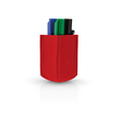 Stiftehalter Tray SMALL 6x10x6cm magnethaftend rPET-Filz rot Magnetoplan 1227606 Produktbild Additional View 2 S