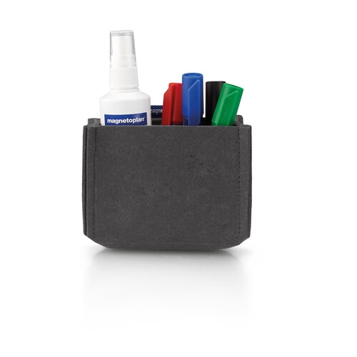 Stiftehalter Tray MEDIUM 13x10x6cm magnethaftend rPET-Filz grau Magnetoplan 1227701 Produktbild Additional View 1 L