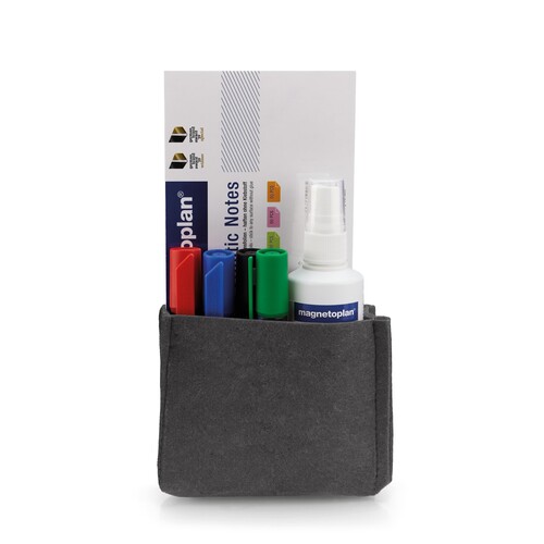 Stiftehalter Tray MEDIUM 13x10x6cm magnethaftend rPET-Filz grau Magnetoplan 1227701 Produktbild Additional View 2 L