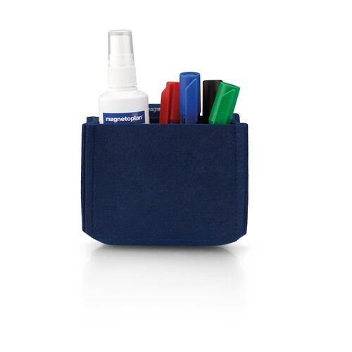 Stiftehalter Tray MEDIUM 13x10x6cm magnethaftend rPET-Filz blau Magnetoplan 1227714 Produktbild Additional View 1 L
