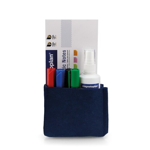 Stiftehalter Tray MEDIUM 13x10x6cm magnethaftend rPET-Filz blau Magnetoplan 1227714 Produktbild Additional View 3 L