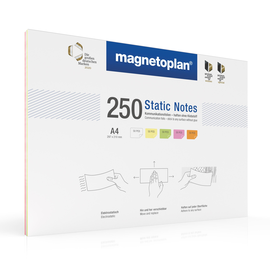 Moderationskarten Static Notes 21x29,7cm farbig sortiert Magnetoplan 11250410 (PACK=250 STÜCK) Produktbild
