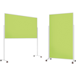 Moderationswand Design VarioPin 100x180 cm grün Rahmen weiß Magnetoplan filzbespannt 1181105 Produktbild