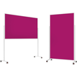 Moderationswand Design VarioPin mobil 180x100cm pink Rahmen weiß Magnetoplan filzbespannt 1181118 Produktbild