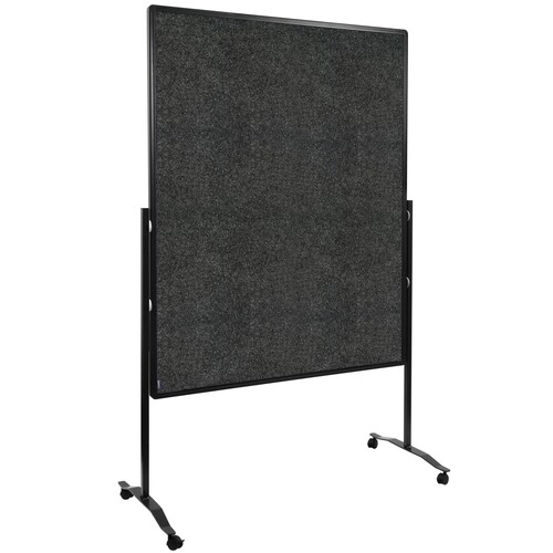 Moderationswand PREMIUM+ mobil 150x120cm anthrazit filzbespannt Legamaster 7-204610 Produktbild Front View L