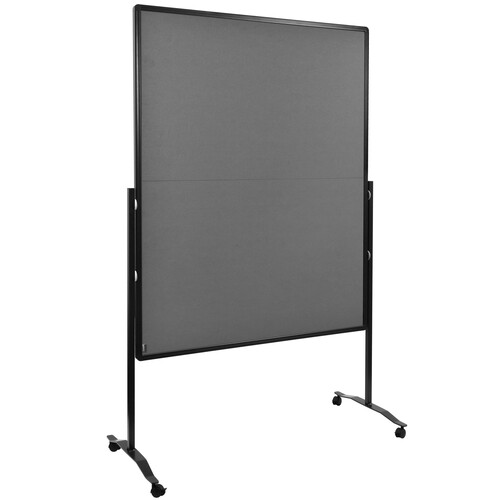 Moderationswand PREMIUM+ klappbar mobil 150x120cm grau filzbespannt Legamaster 7-205510 Produktbild Additional View 1 L