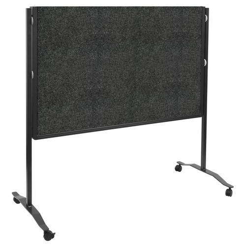 Moderationswand PREMIUM+ klappbar mobil 150x120cm anthrazit filzbespannt Legamaster 7-205610 Produktbild Additional View 1 L