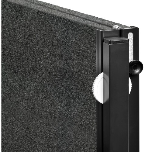 Moderationswand PREMIUM+ klappbar mobil 150x120cm anthrazit filzbespannt Legamaster 7-205610 Produktbild Additional View 3 L