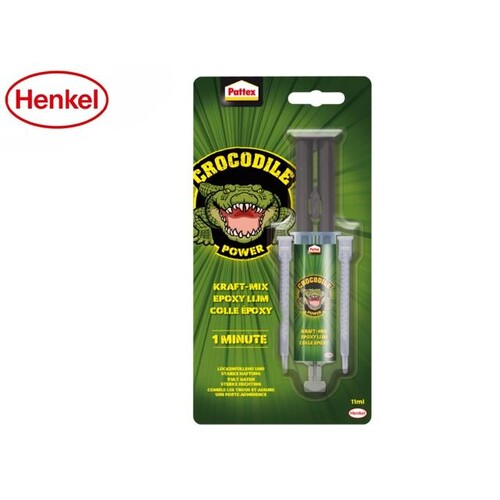 2-Komponenten-Klebstoff Power Kraft Mix Crocodile 11g Tube Pattex 9HPC2K3 (TUBE=11 GRAMM) Produktbild Front View L