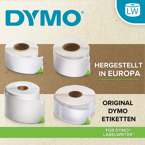 LabelWriter-Versand-/Namensschild- Etiketten 54x101mm Großpackung Dymo 220Etiketten pro Rolle weiß permanent (PACK=6 ROLLEN Á 220 ETIKETTEN) Produktbild Additional View 2 L
