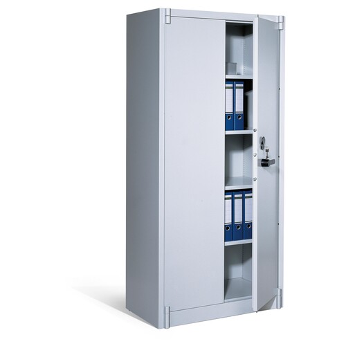 Flügeltürenschrank feuergeschützt lichtgrau C+P 1180-00-7035-7035 Produktbild Front View L