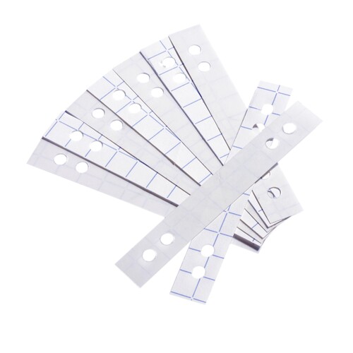 Lochverstärkerstreifen 105x15 mm transparent selbstklebend Durable 807819 (PACK=50 STÜCK) Produktbild Front View L