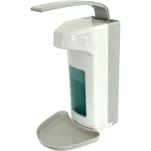 Desinfektionsmittelspender auf Säule inklusive Leerflasche mittelgrau Helit H6817087 Produktbild Additional View 2 L