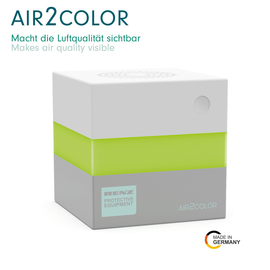 Kohlendioxid CO2 Sensor AIR2COLOR bis 80m² Renz 4798000260, 10x10x10cm inklusive Netzteil Produktbild