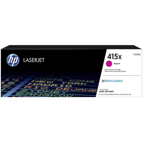 Toner 415X für HP Laserjet Pro M454 6000 Seiten magenta HP W2033X Produktbild Front View L