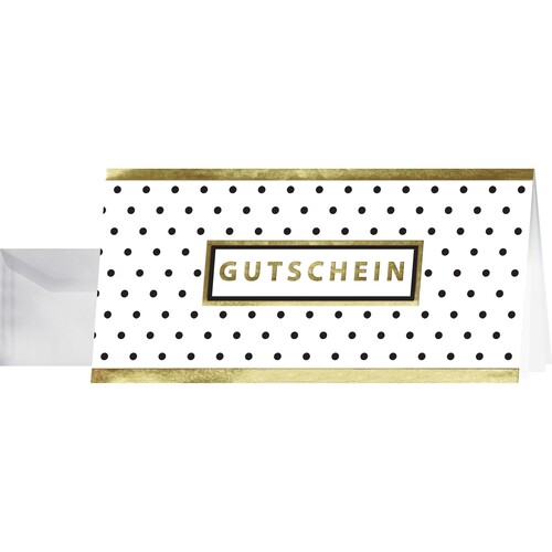 Gutschein-Karten inkl. Umschläge DIN lang 220g Golden Glimmer Sigel DS100 (PACK= JE 10 STÜCK) Produktbild Front View L