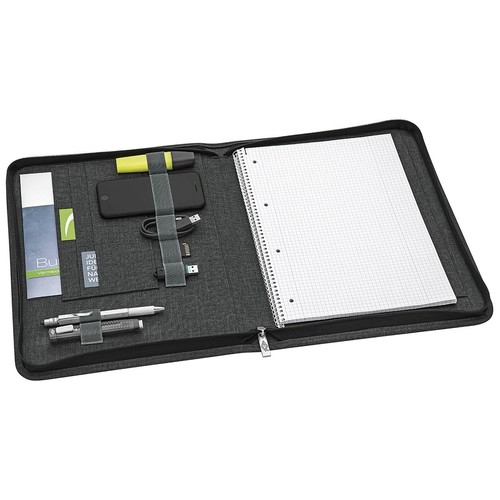 Schreibmappe College A4 mit Reißverschluss grau Wedo 58351412 Produktbild Additional View 2 L