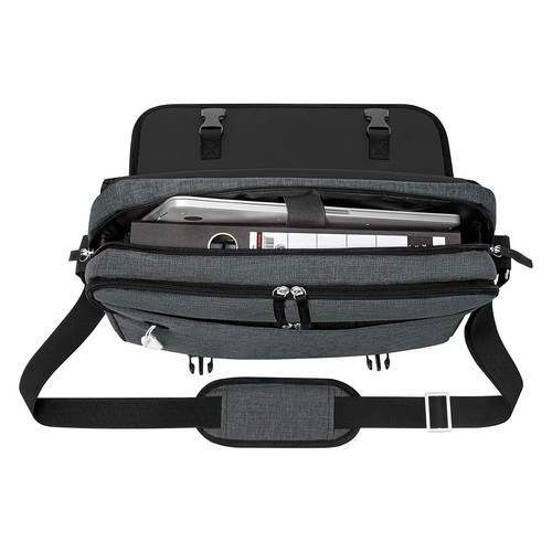 Laptoptasche Messenger Bag College Querformat bis 15,6" grau Wedo 59353012 Produktbild Additional View 1 L