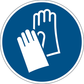 Gebotsaufkleber Handschutz benutzen M013 nach ISO 7010 blau/weiß Durable Ø 43cm 1039-06 Produktbild