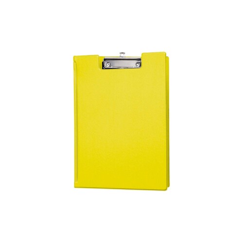 Klemmbrett mit Deckel A4 mit Tasche gelb Karton mit Folienüberzug Maul 23392-13 Produktbild Front View L