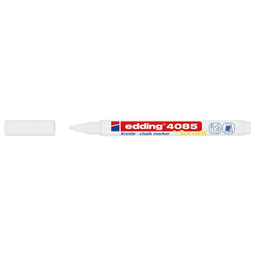 Kreidemarker 4085 1-2mm Rundspitze weiß abwischbar Edding 4-4085-049 Produktbild Front View L