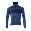 Fleecepullover mit kurzem Reißverschluss Microfleecejacke / Gr. S, Azurblau/Schwarzblau Produktbild