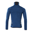 Fleecepullover mit kurzem  Reißverschluss Microfleecejacke / Gr.  4XL, Azurblau/Schwarzblau Produktbild Additional View 2 S