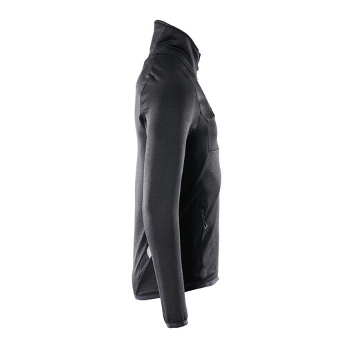 Fleecepullover mit kurzem  Reißverschluss Microfleecejacke / Gr.  S, Schwarzblau Produktbild Additional View 3 L
