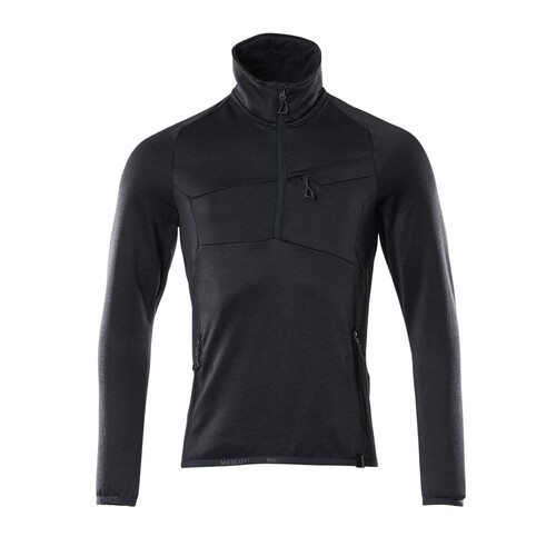Fleecepullover mit kurzem  Reißverschluss Microfleecejacke / Gr.  3XL, Schwarzblau Produktbild
