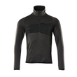 Fleecepullover mit kurzem Reißverschluss Microfleecejacke / Gr. M, Dunkelanthrazit/Schwarz Produktbild