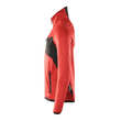 Fleecepullover mit kurzem  Reißverschluss Microfleecejacke / Gr.  L, Verkehrsrot/Schwarz Produktbild Additional View 1 S