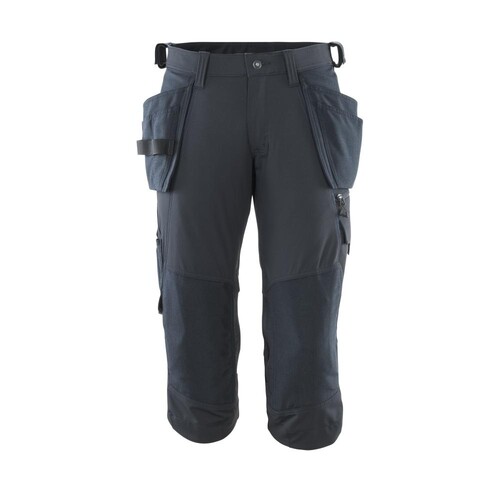 Dreiviertel-Hose, Hängetaschen, Stretch  Handwerker-Dreiviertel-Hose / Gr. C52,  Schwarzblau Produktbild