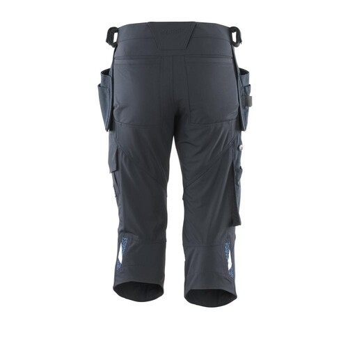 Dreiviertel-Hose, Hängetaschen, Stretch  Handwerker-Dreiviertel-Hose / Gr. C52,  Schwarzblau Produktbild Additional View 2 L