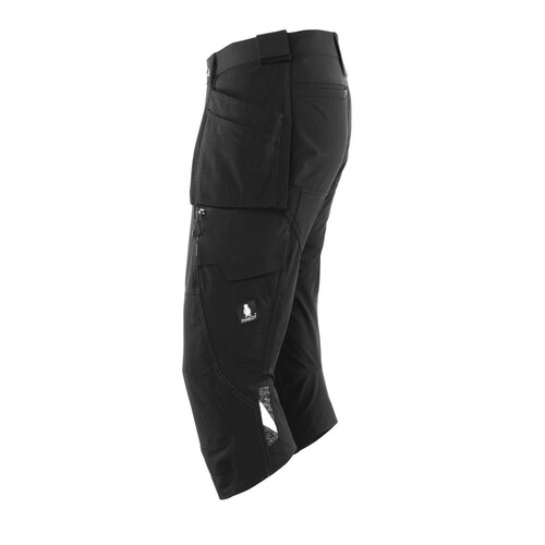 Dreiviertel-Hose, Hängetaschen, Stretch  Handwerker-Dreiviertel-Hose / Gr. C50,  Schwarz Produktbild Additional View 1 L