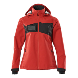 Hard Shell Jacke, wasserdicht, Damen /  Gr. 3XL, Verkehrsrot/Schwarz Produktbild