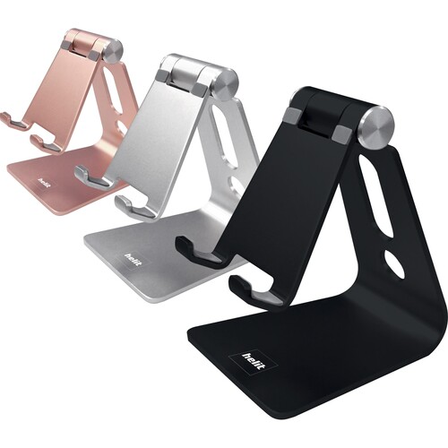 Handyhalter the lite stand 7,4x8,3x10cm Aluminium schwarz Helit H2380195 Produktbild Additional View 2 L