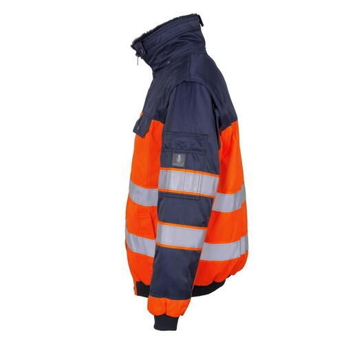 Livigno Pilotjacke / Gr. L, Hi-vis  Orange/Marine Produktbild Additional View 1 L