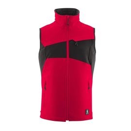 Weste, Vier-Wege-Stretchstoff, leicht /  Gr. 4XL, Verkehrsrot/Schwarz Produktbild