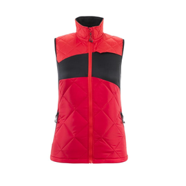 Winterweste m. CLI, Damen, leicht  Thermoweste / Gr. XL,  Verkehrsrot/Schwarz Produktbild