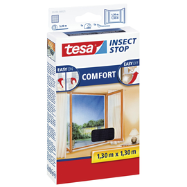 Fliegengitter Comfort für Fenster 1,3m x 1,3m anthrazit Tesa 55396-00021 Produktbild